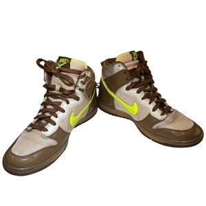 Nike Dunk High Shrek 2007 Brown Green Sneakers Size 10.5